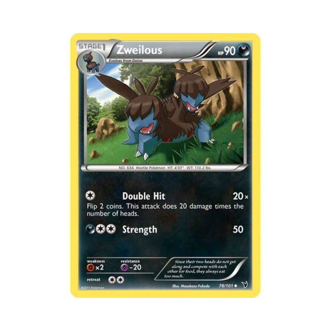 포켓몬 TCG 디헤드 U 노블 빅토리스 (영문판)(Pokemon TCG Zweilous U Noble Victories (English Ver.))