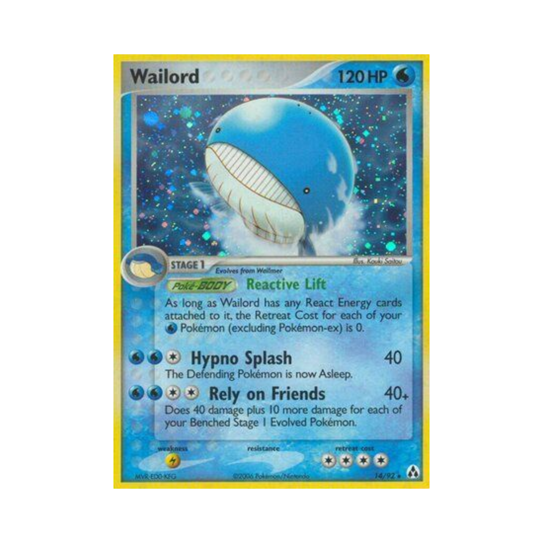 포켓몬 TCG 고래왕 RH EX 레전드 메이커 (영문판)(Pokemon TCG Wailord RH EX Legend Maker (English Ver.)) - 1