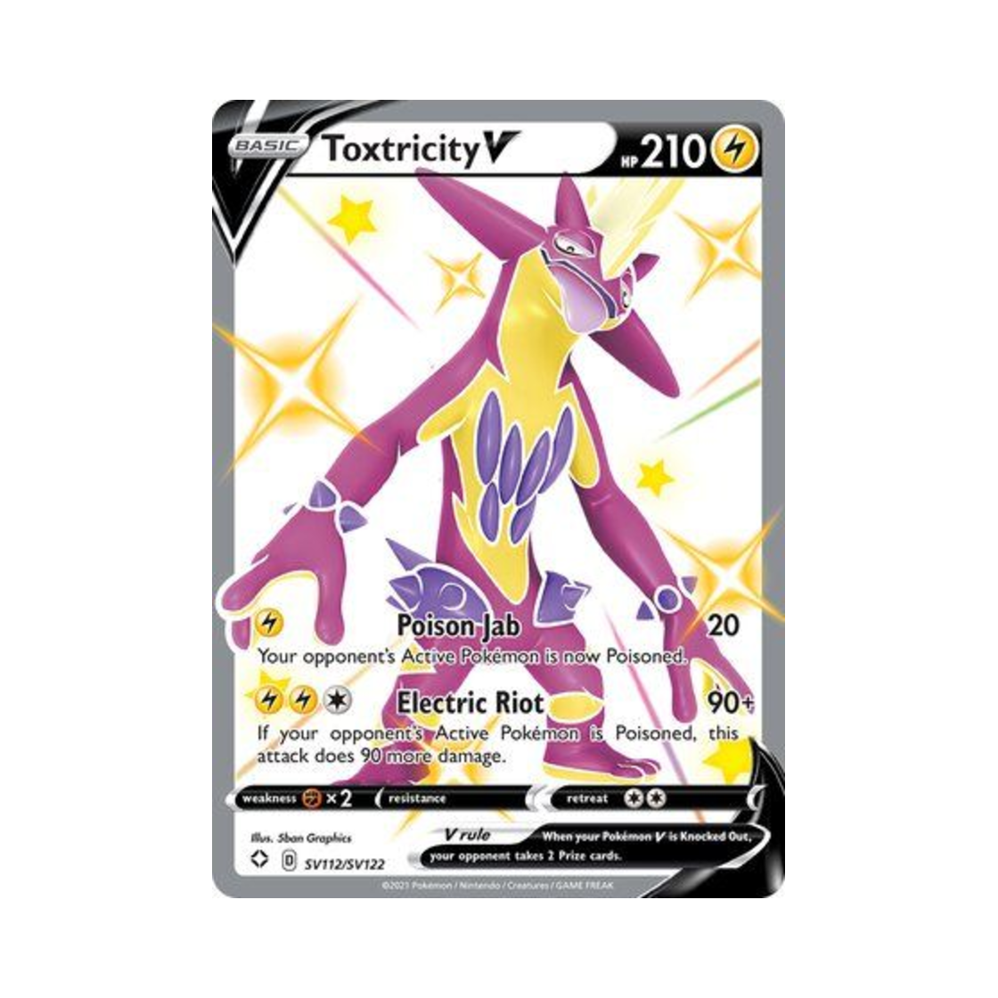 포켓몬 TCG 스트린더 V SRV 샤이닝 페이츠 (영문판)(Pokemon TCG Toxtricity V SRV Shining Fates (English Ver.))