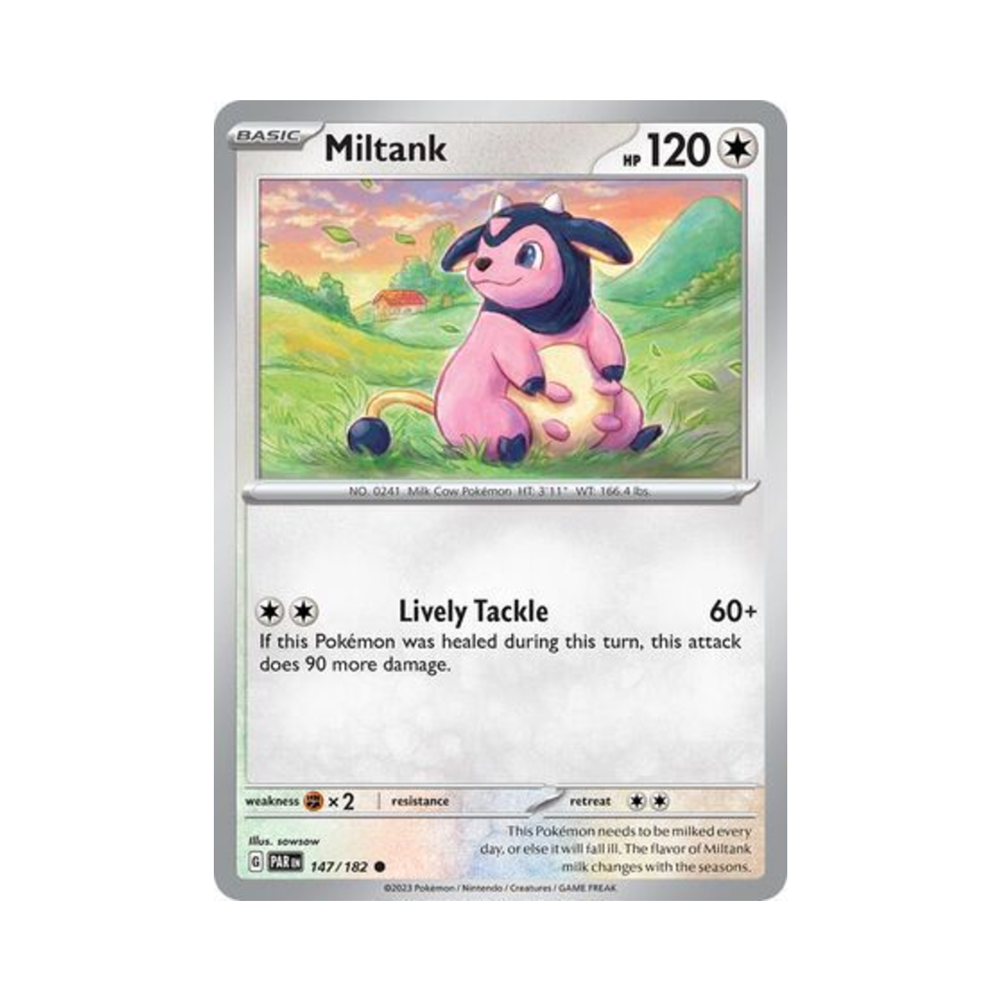 포켓몬 TCG 밀탱크 C 파라독스 리프트 (영문판)(Pokemon TCG Miltank C Paradox Rift (English Ver.))