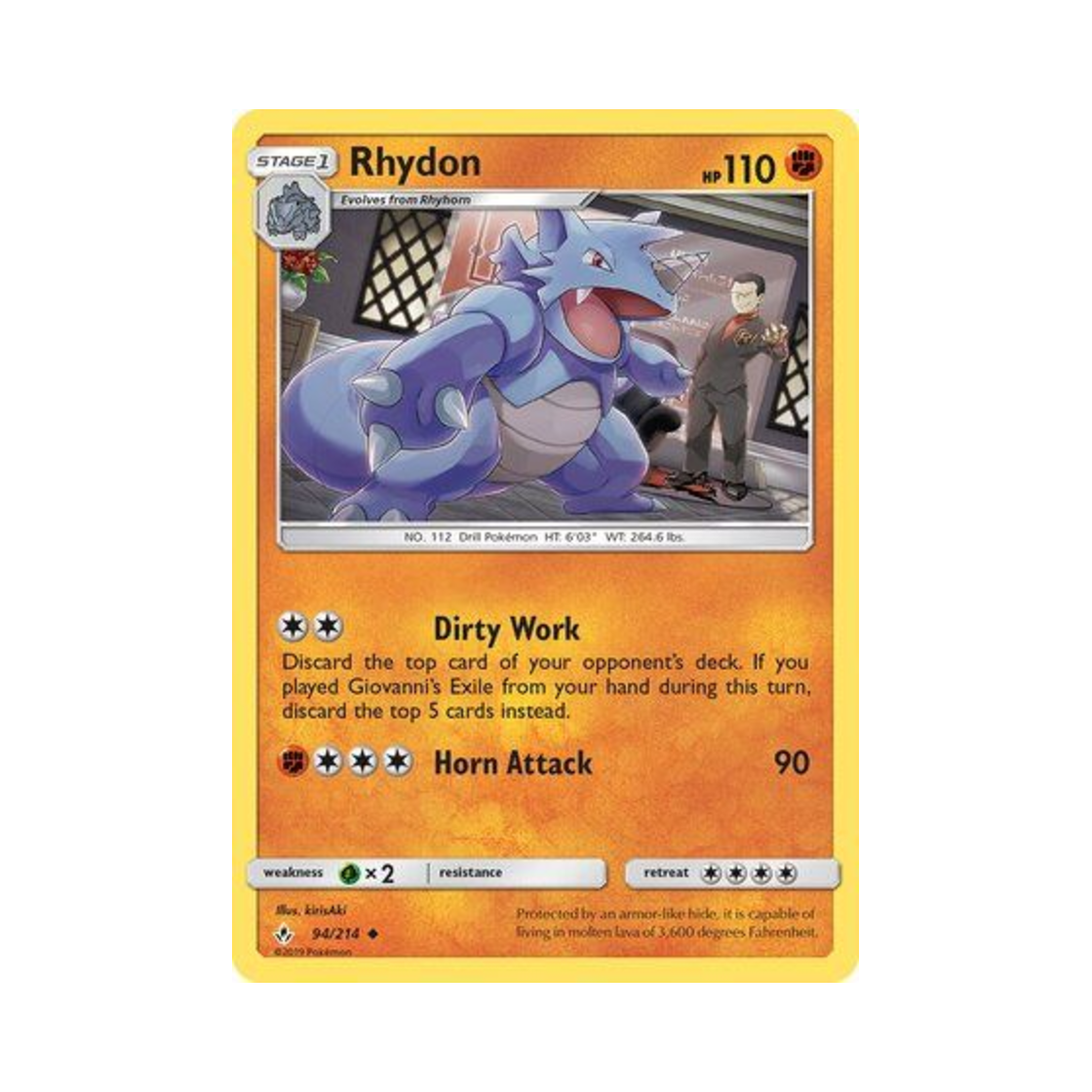 포켓몬 TCG 코뿌리 U 언브로큰 본즈 (영문판)(Pokemon TCG Rhydon U Unbroken Bonds (English Ver.)) - 1