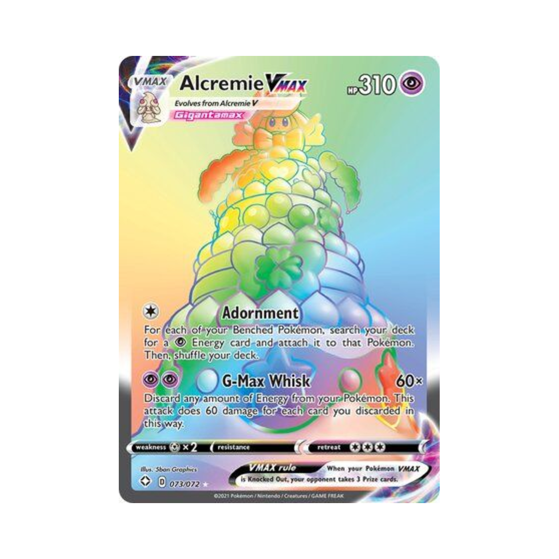 포켓몬 TCG 마휘핑 VMAX RR 샤이닝 페이츠 (영문판)(Pokemon TCG Alcremie VMAX RR Shining Fates (English Ver.)) - 1