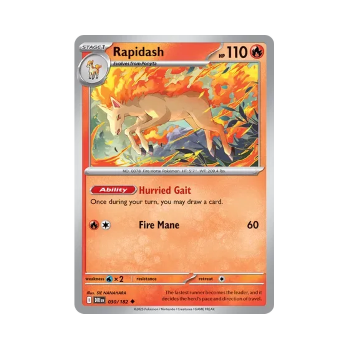 포켓몬 TCG 날쌩마 U 데스티니드 라이벌스 (영문판)(Pokemon TCG Rapidash U Destined Rivals (English Ver.)) - 1