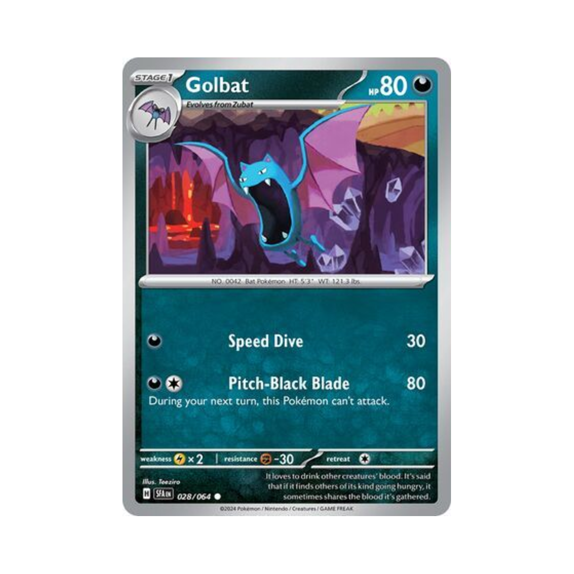 포켓몬 TCG 골뱃 C 슈라우디드 페이블 (영문판)(Pokemon TCG Golbat C Shrouded Fable (English Ver.)) - 1