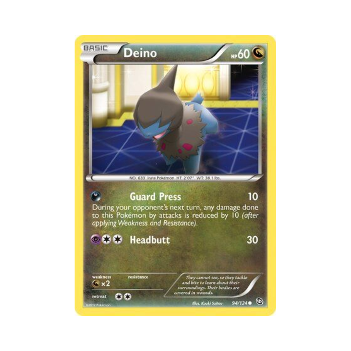 포켓몬 TCG 모노두 C 드래곤즈 엑잘티드 (영문판)(Pokemon TCG Deino C Dragons Exalted (English Ver.)) - 1