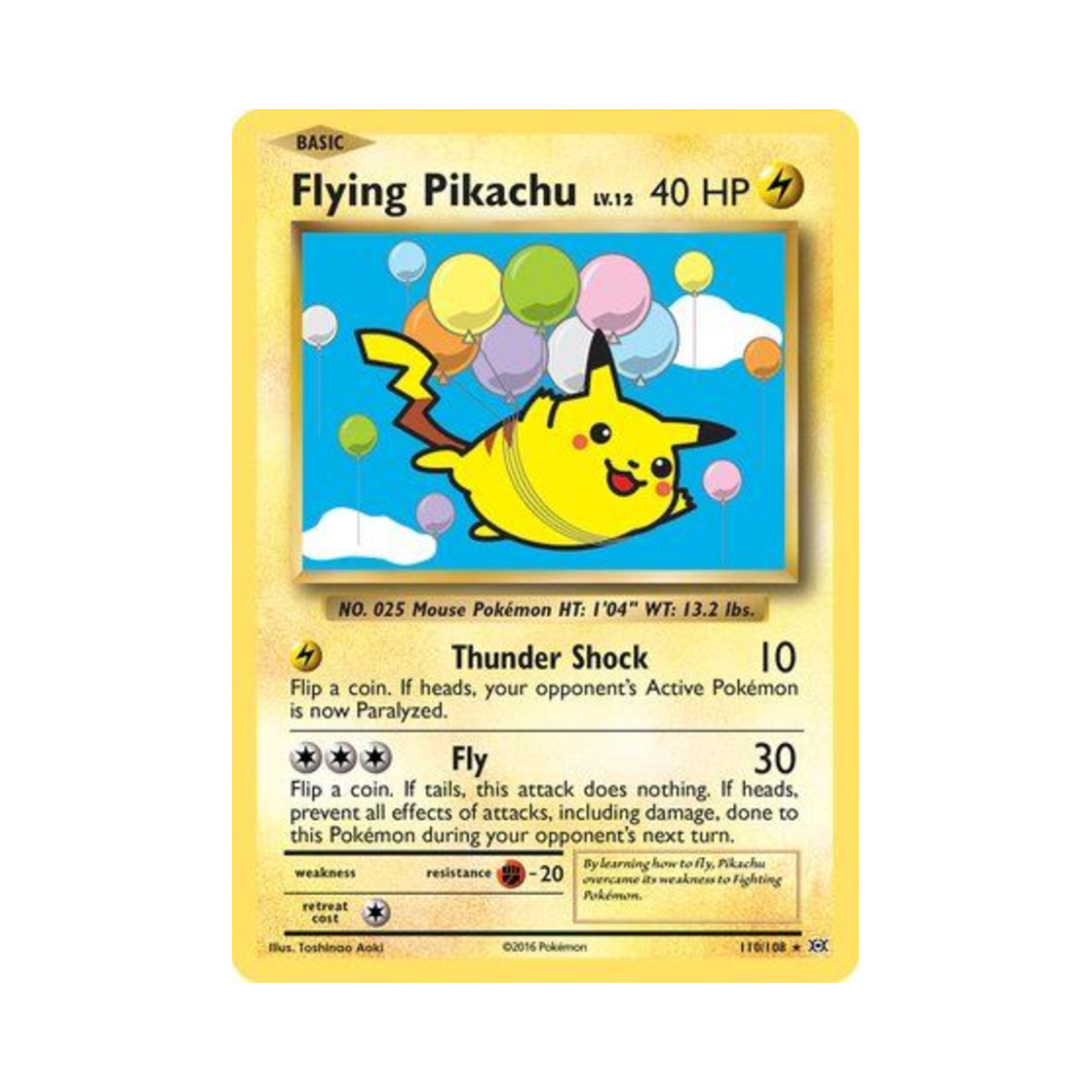 포켓몬 TCG 공중날기 피카츄 RS 에볼루션즈 (영문판)(Pokemon TCG Flying Pikachu RS Evolutions (English Ver.))