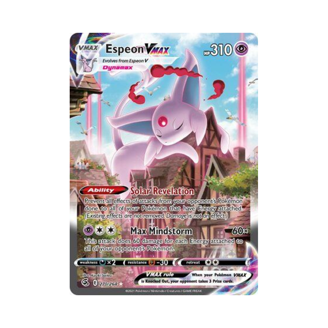 포켓몬 TCG 에브이 VMAX RR 퓨전 스트라이크 (영문판)(Pokemon TCG Espeon VMAX RR Fusion Strike (English Ver.)) - 1