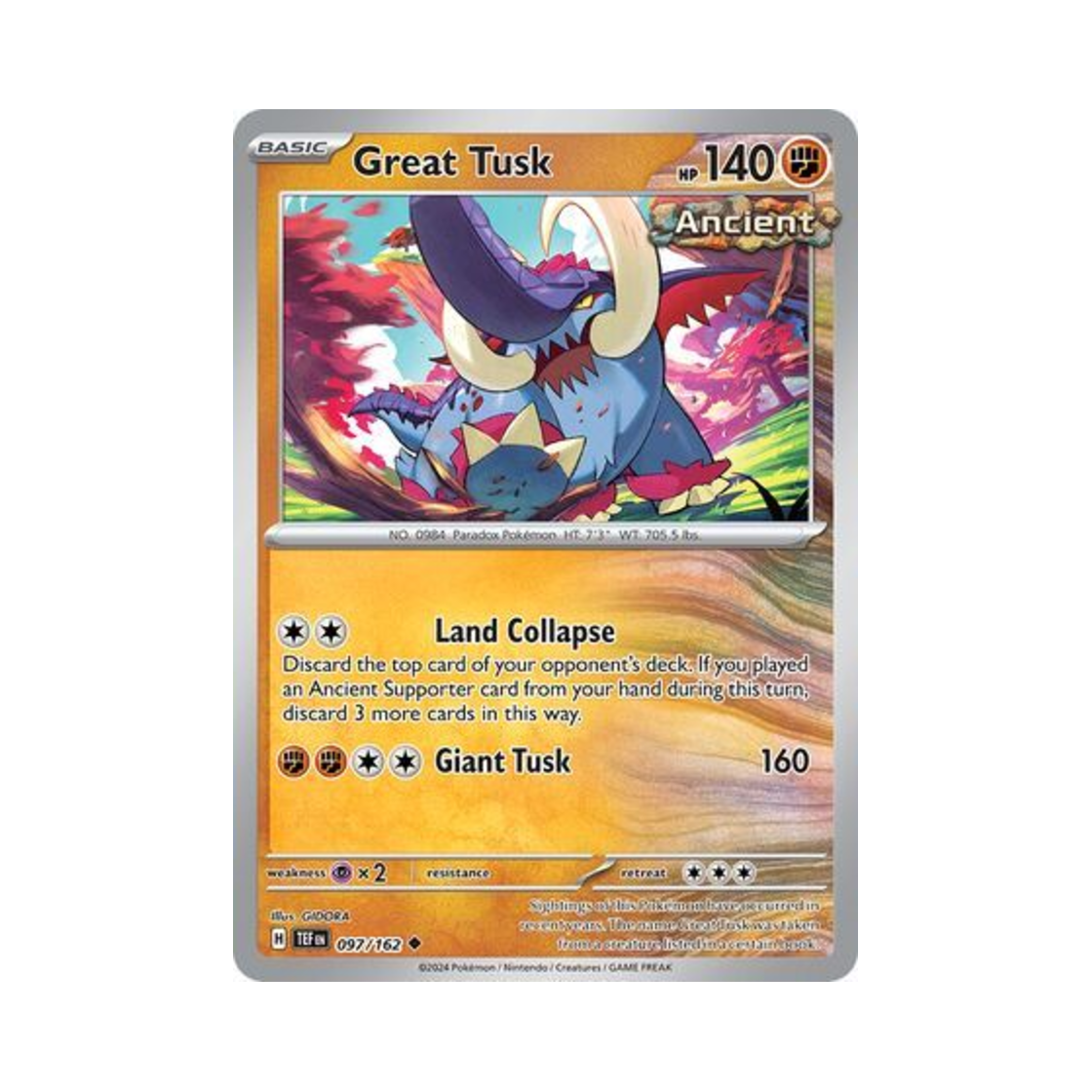 포켓몬 TCG 위대한엄니 U 템포럴 포시스 (영문판)(Pokemon TCG Great Tusk U Temporal Forces (English Ver.)) - 1