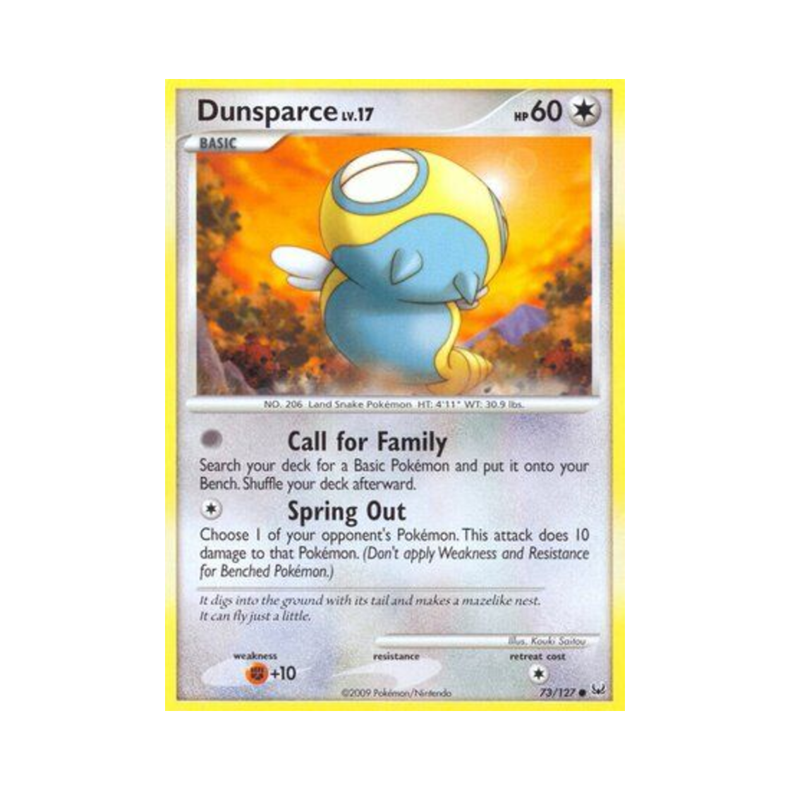 포켓몬 TCG 노고치 C 플래티넘 (영문판)(Pokemon TCG Dunsparce C Platinum (English Ver.))