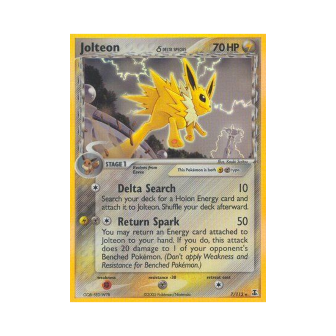 포켓몬 TCG 쥬피썬더 RH EX 델타 스페이시스 (영문판)(Pokemon TCG Jolteon RH EX Delta Species (English Ver.)) - 1