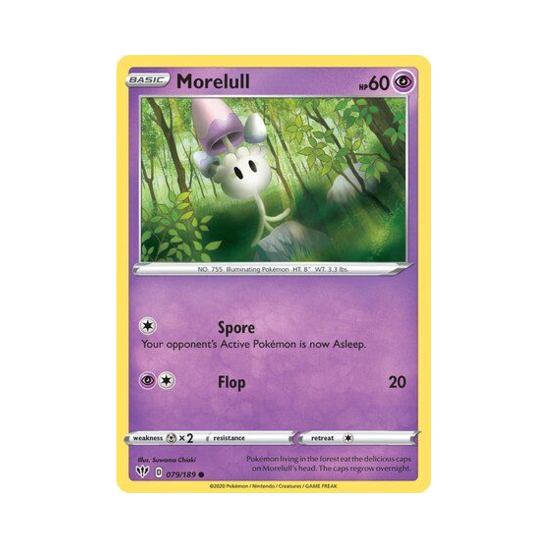 포켓몬 TCG 자마슈 C 다크니스 어블레이즈 (영문판)(Pokemon TCG Morelull C Darkness Ablaze (English Ver.)) - 1