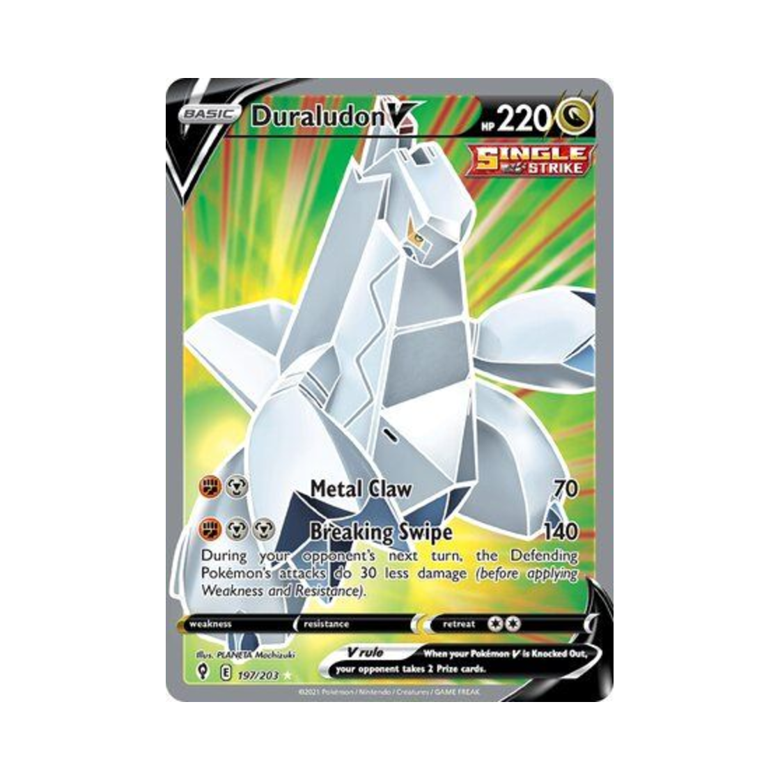 포켓몬 TCG 두랄루돈 V RU 이볼빙 스카이즈 (영문판)(Pokemon TCG Duraludon V RU Evolving Skies (English Ver.)) - 1