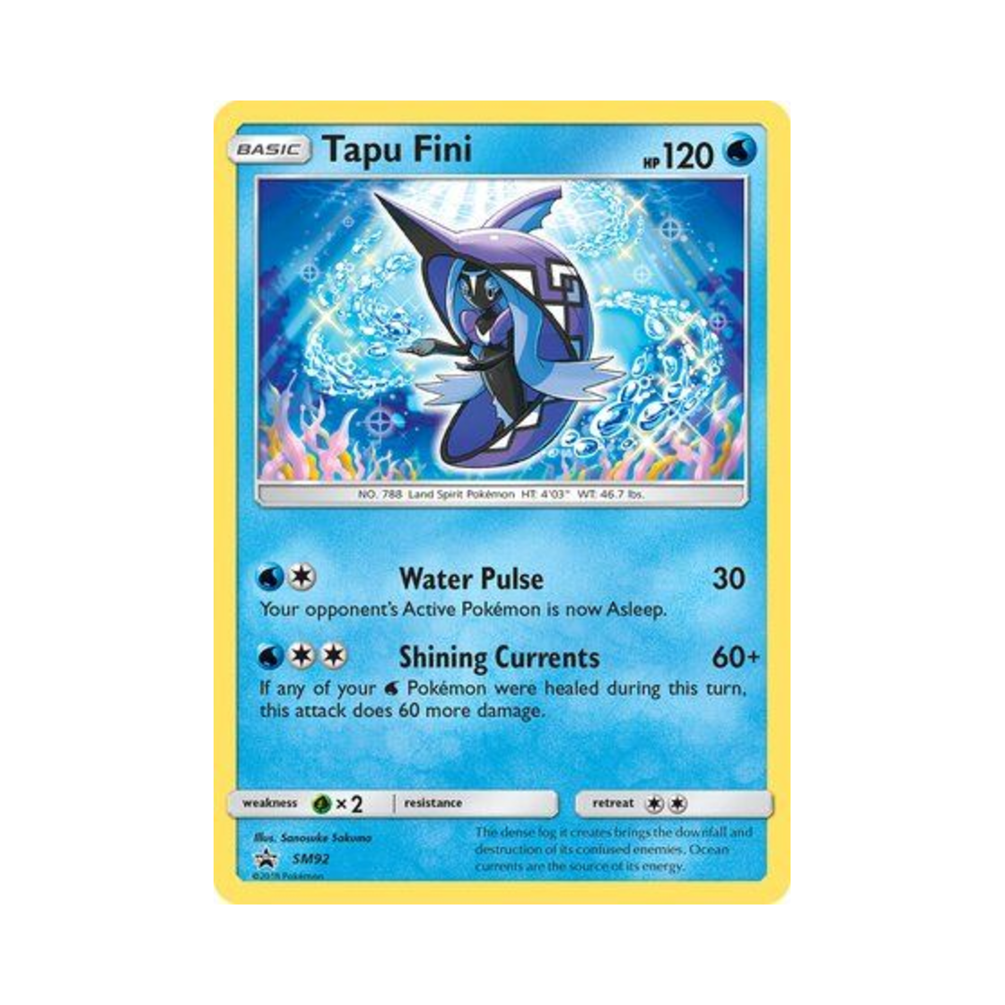 포켓몬 TCG 카푸느지느 P 썬 & 문 프로모카드 (영문판)(Pokemon TCG Tapu Fini P Sun & Moon Promos (English Ver.)) - 1