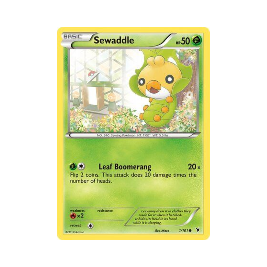 포켓몬 TCG 두르보 C 노블 빅토리스 (영문판)(Pokemon TCG Sewaddle C Noble Victories (English Ver.))