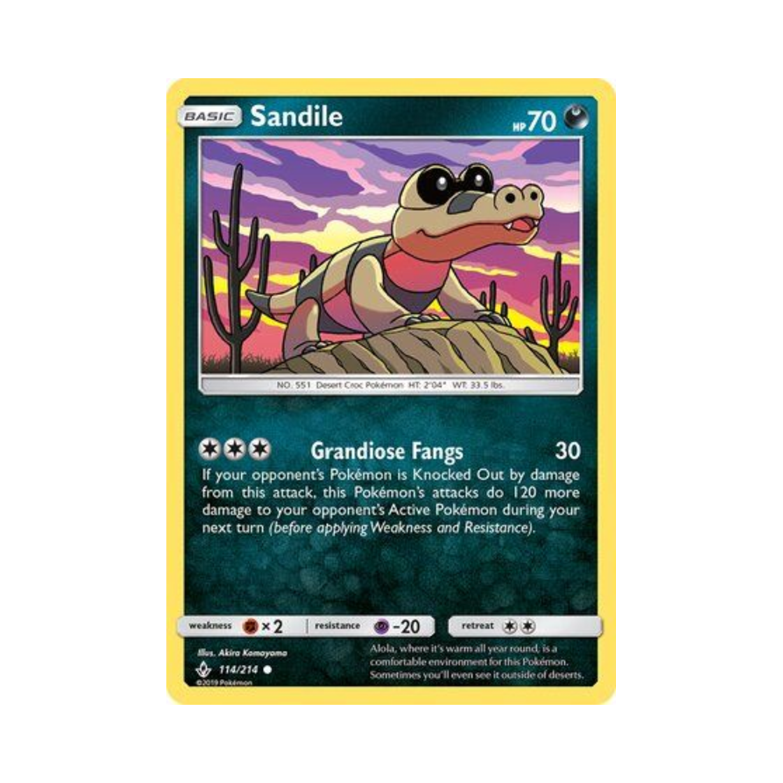 포켓몬 TCG 깜눈크 C 언브로큰 본즈 (영문판)(Pokemon TCG Sandile C Unbroken Bonds (English Ver.)) - 1