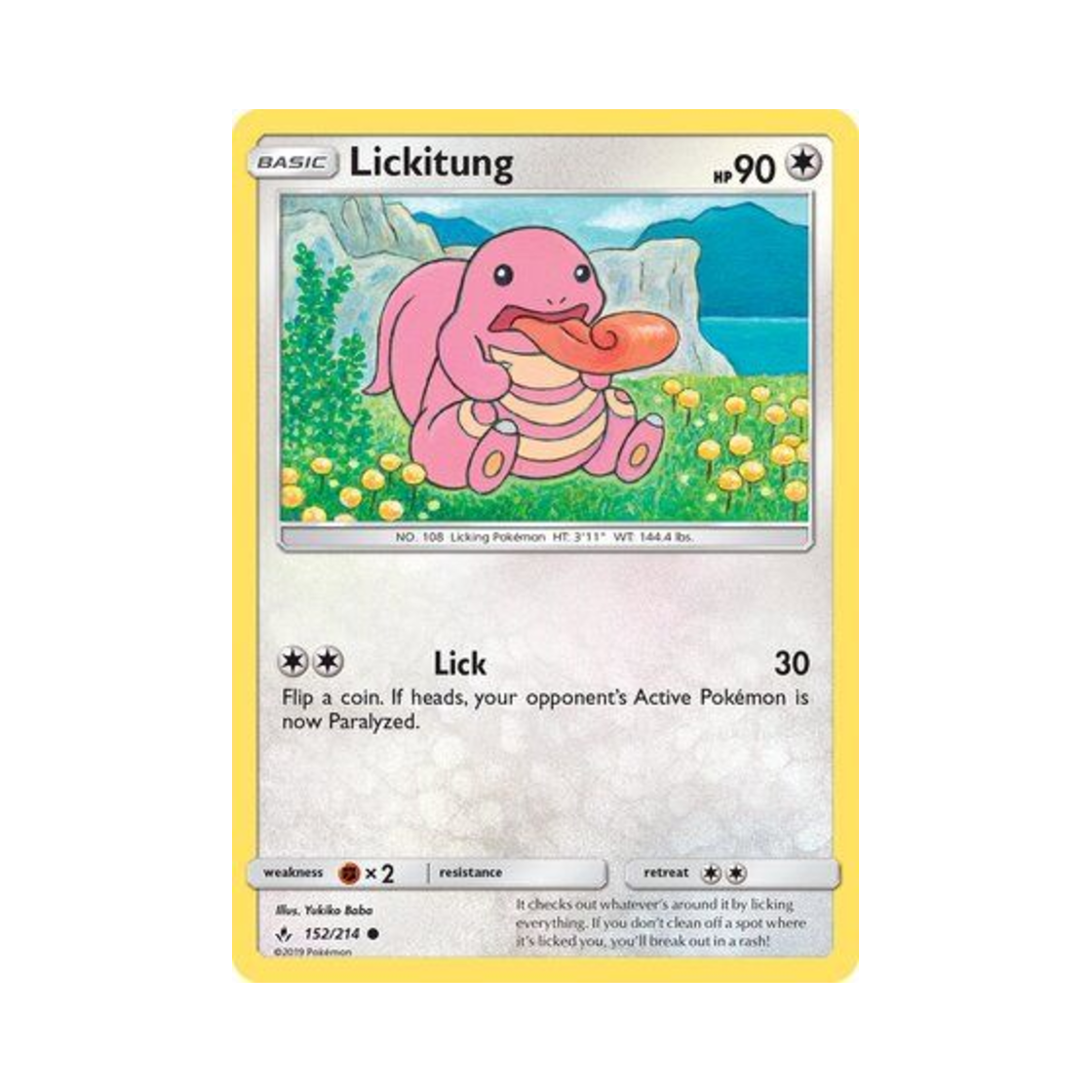 포켓몬 TCG 내루미 C 언브로큰 본즈 (영문판)(Pokemon TCG Lickitung C Unbroken Bonds (English Ver.)) - 1