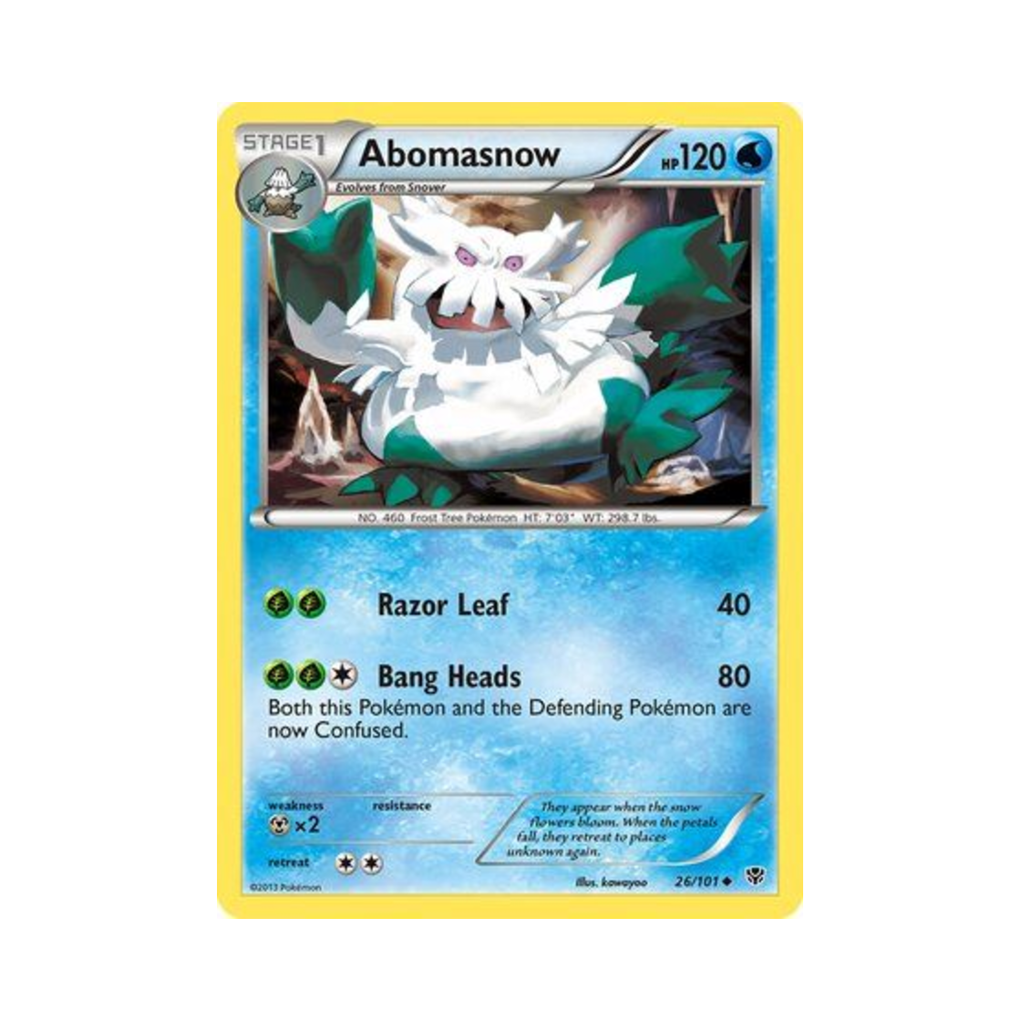 포켓몬 TCG 눈설왕 U 플라스마 블라스트 (영문판)(Pokemon TCG Abomasnow U Plasma Blast (English Ver.)) - 1