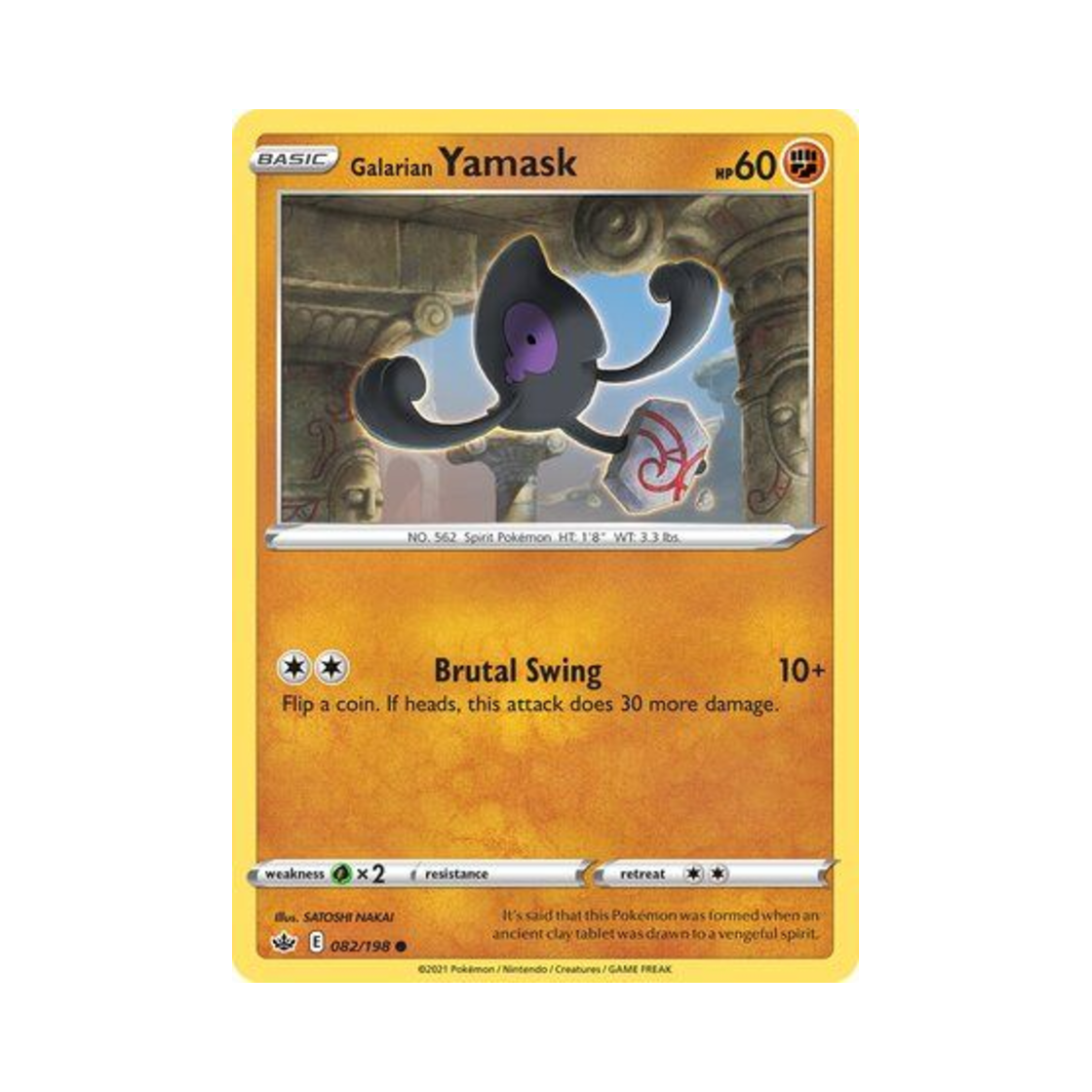 포켓몬 TCG 가라르 데스마스 C 칠링 레인 (영문판)(Pokemon TCG Galarian Yamask C Chilling Reign (English Ver.)) - 1