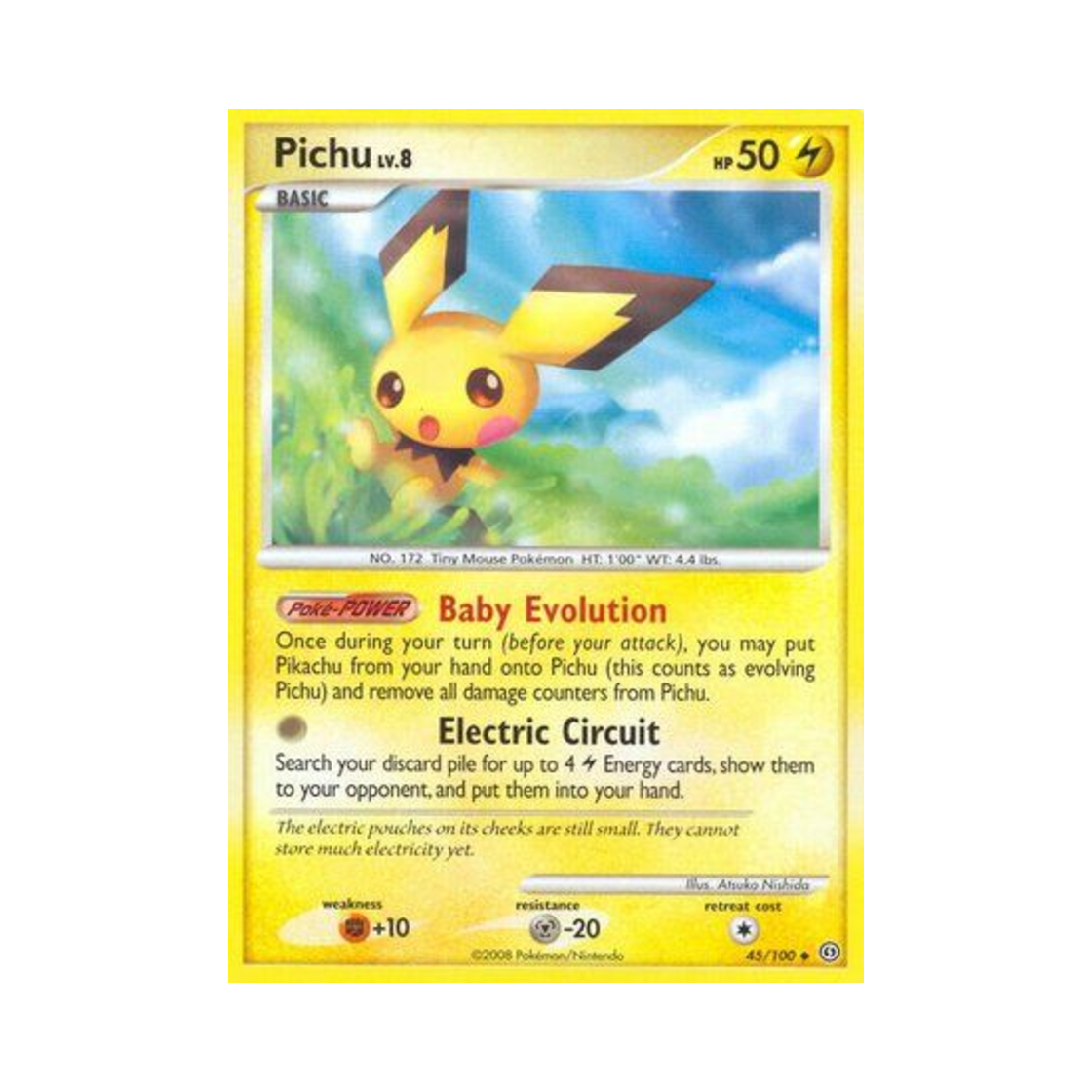 포켓몬 TCG 피츄 U 스톰프론트 (영문판)(Pokemon TCG Pichu U Stormfront (English Ver.)) - 1