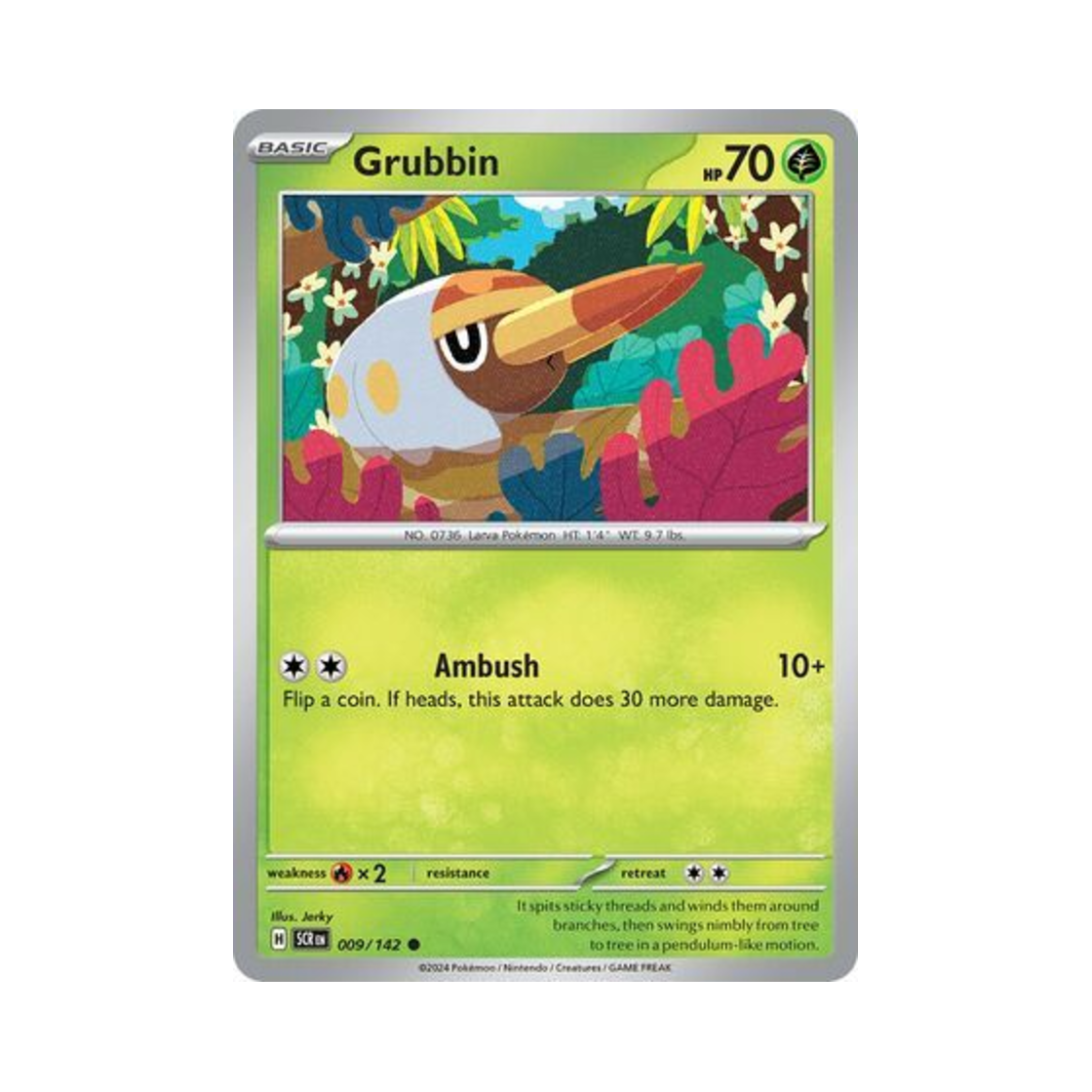 포켓몬 TCG 턱지충이 C 스텔라 크라운 (영문판)(Pokemon TCG Grubbin C Stellar Crown (English Ver.)) - 1