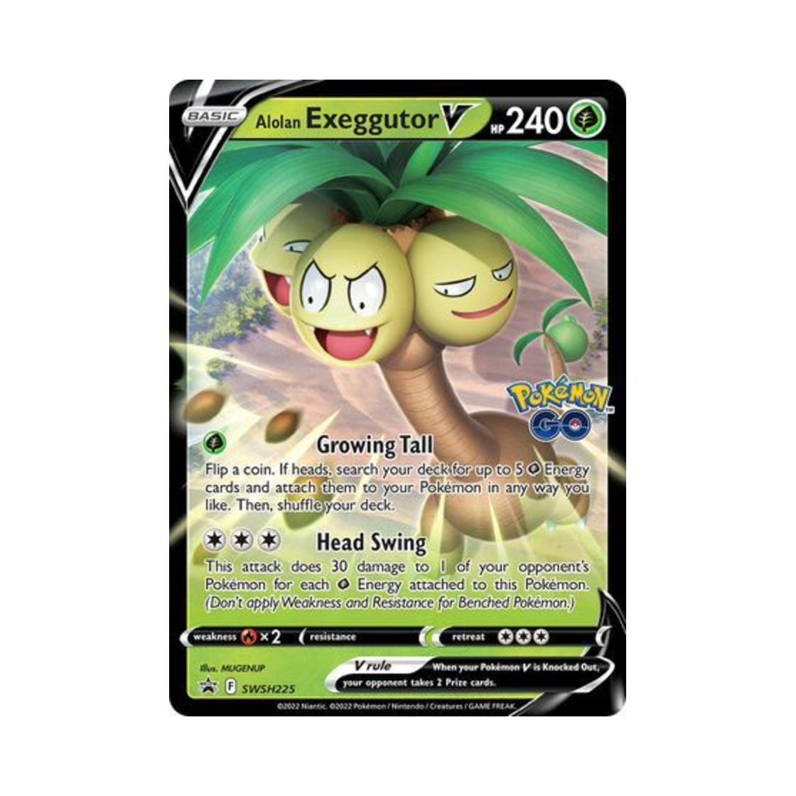 포켓몬 TCG 알로라 나시 V 점보 P 소드 & 실드 프로모카드 (영문판)(Pokemon TCG Alolan Exeggutor V Jumbo P Sword & Shield Promos (English Ver.)) - 1