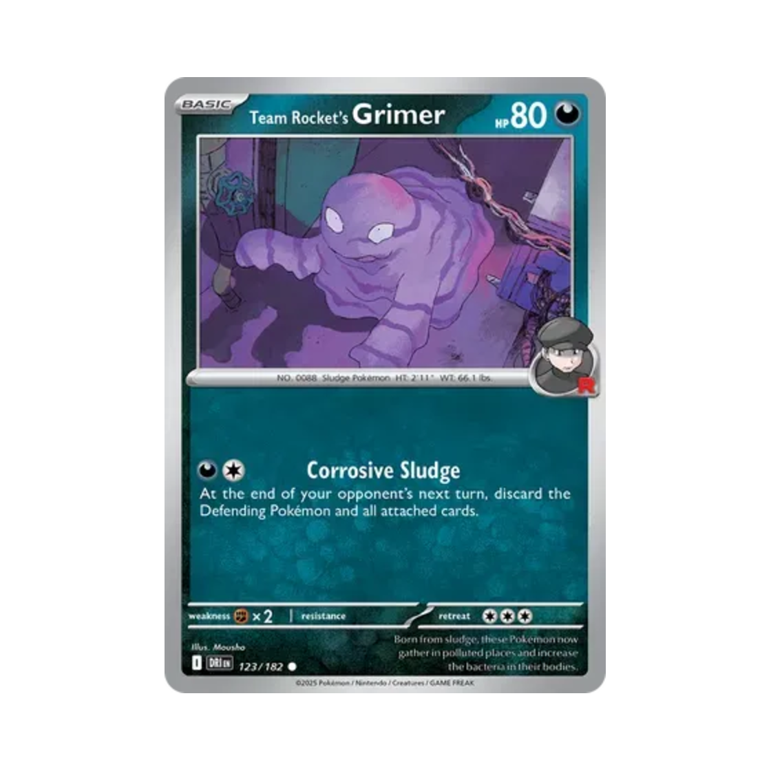 포켓몬 TCG 로켓단의 질퍽이 C 데스티니드 라이벌스 (영문판)(Pokemon TCG Team Rocket's Grimer C Destined Rivals (English Ver.)) - 1
