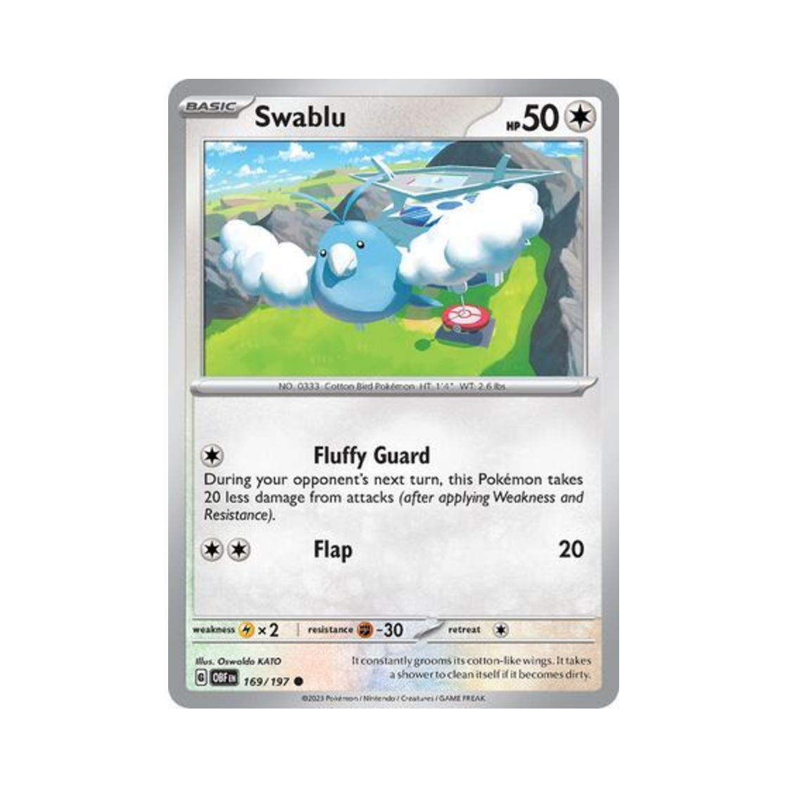 포켓몬 TCG 파비코 C 옵시디언 플레임즈 (영문판)(Pokemon TCG Swablu C Obsidian Flames (English Ver.)) - 1