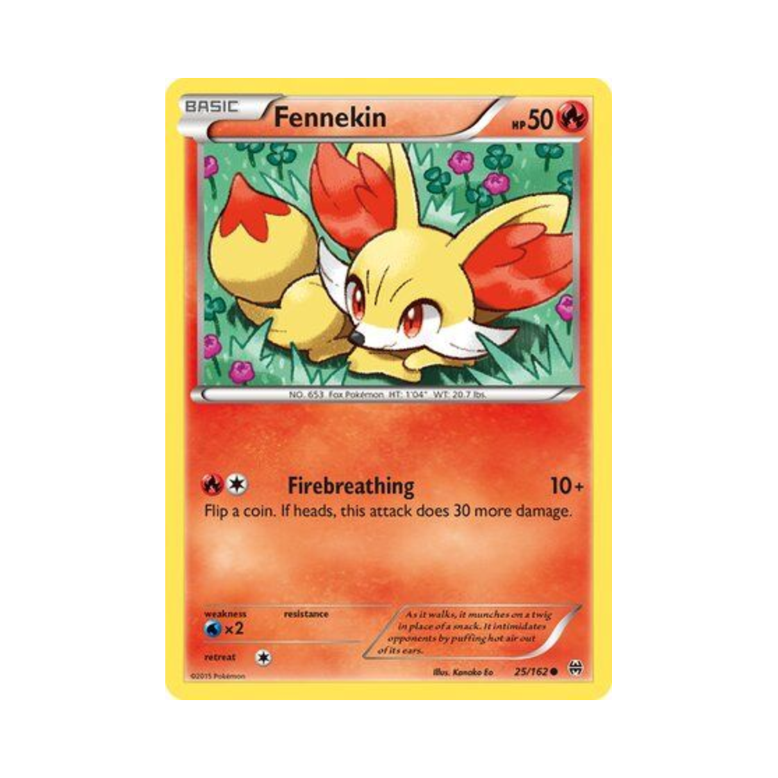 포켓몬 TCG 푸호꼬 C 브레이크스루 (영문판)(Pokemon TCG Fennekin C BREAKthrough (English Ver.))