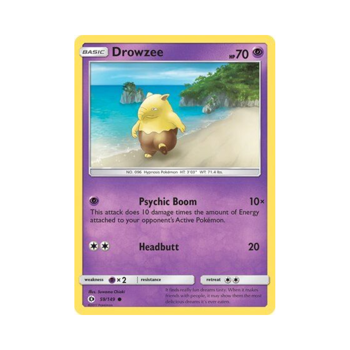 포켓몬 TCG 슬리프 C 썬 & 문 (영문판)(Pokemon TCG Drowzee C Sun & Moon (English Ver.)) - 1