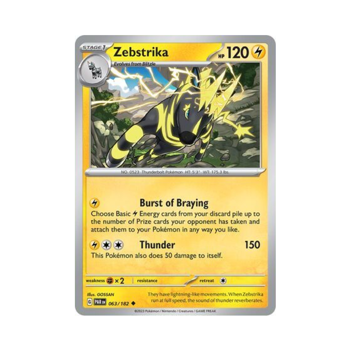 포켓몬 TCG 제브라이카 U 파라독스 리프트 (영문판)(Pokemon TCG Zebstrika U Paradox Rift (English Ver.)) - 1