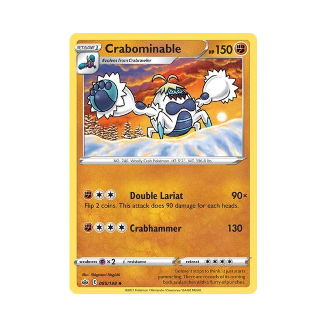 포켓몬 TCG 모단단게 U 칠링 레인 (영문판)(Pokemon TCG Crabominable U Chilling Reign (English Ver.)) - 1