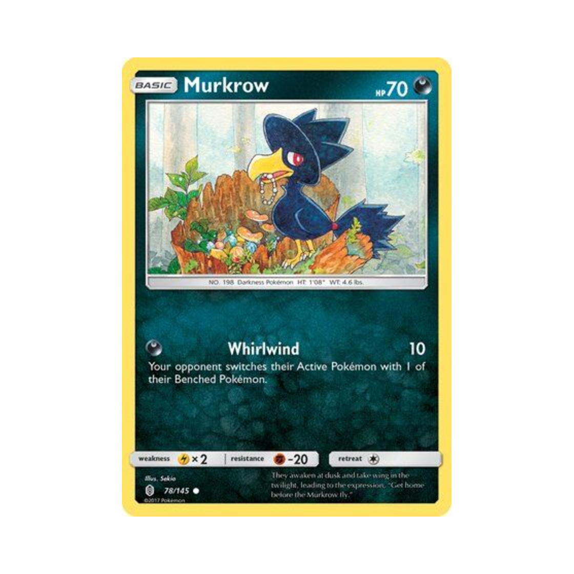 포켓몬 TCG 니로우 C 가디언스 라이징 (영문판)(Pokemon TCG Murkrow C Guardians Rising (English Ver.))