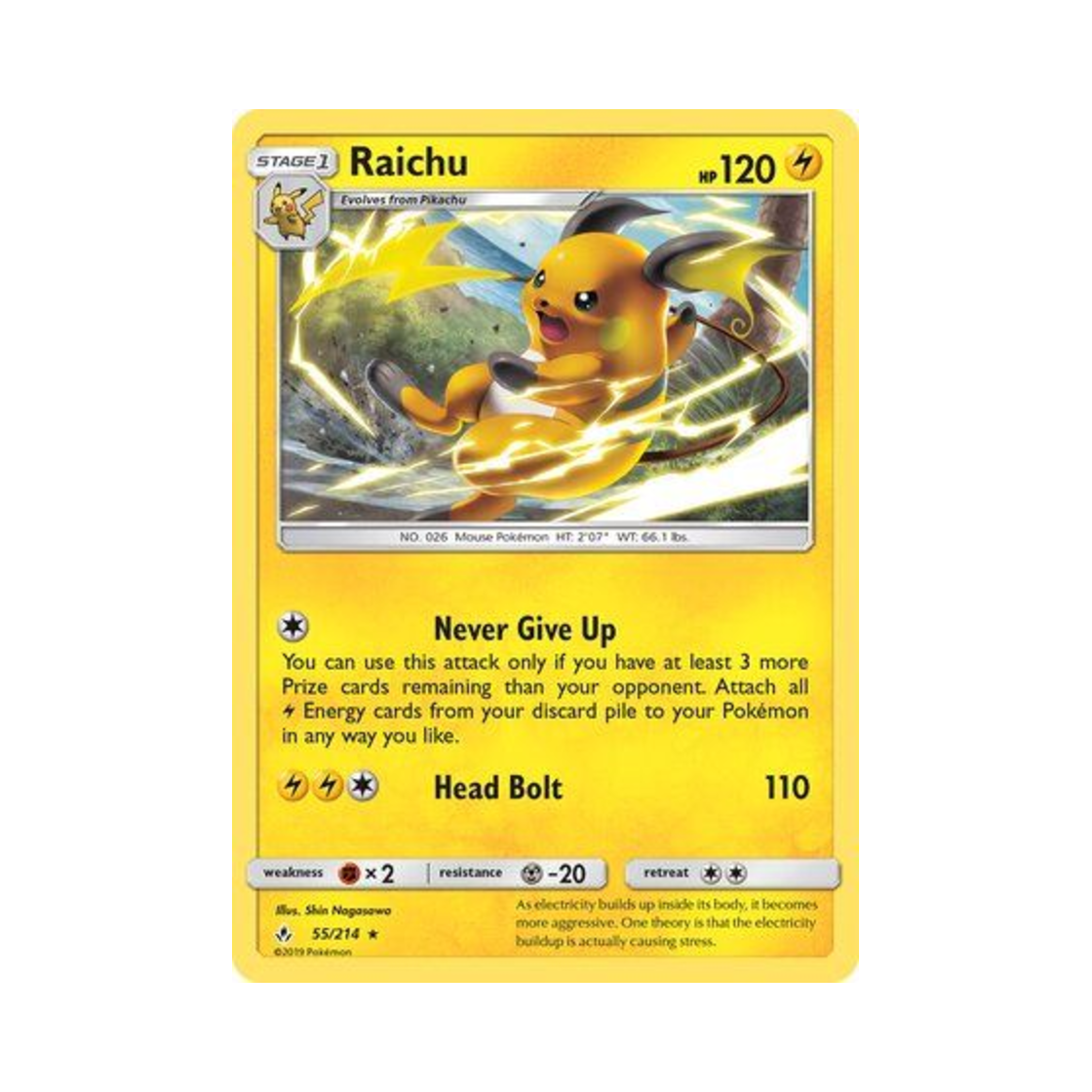 포켓몬 TCG 라이츄 R 언브로큰 본즈 (영문판)(Pokemon TCG Raichu R Unbroken Bonds (English Ver.)) - 1