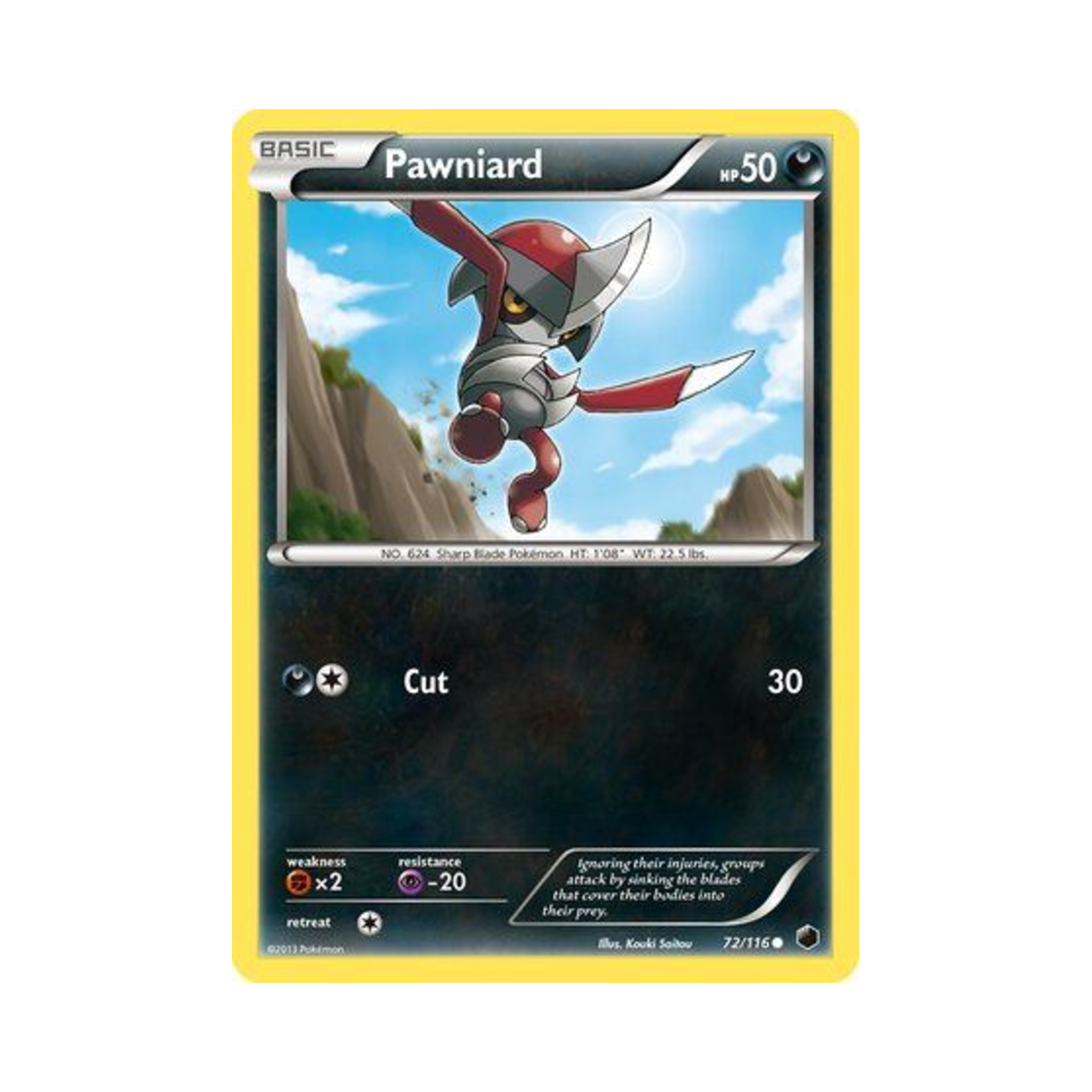 포켓몬 TCG 자망칼 C 플라스마 프리즈 (영문판)(Pokemon TCG Pawniard C Plasma Freeze (English Ver.)) - 1