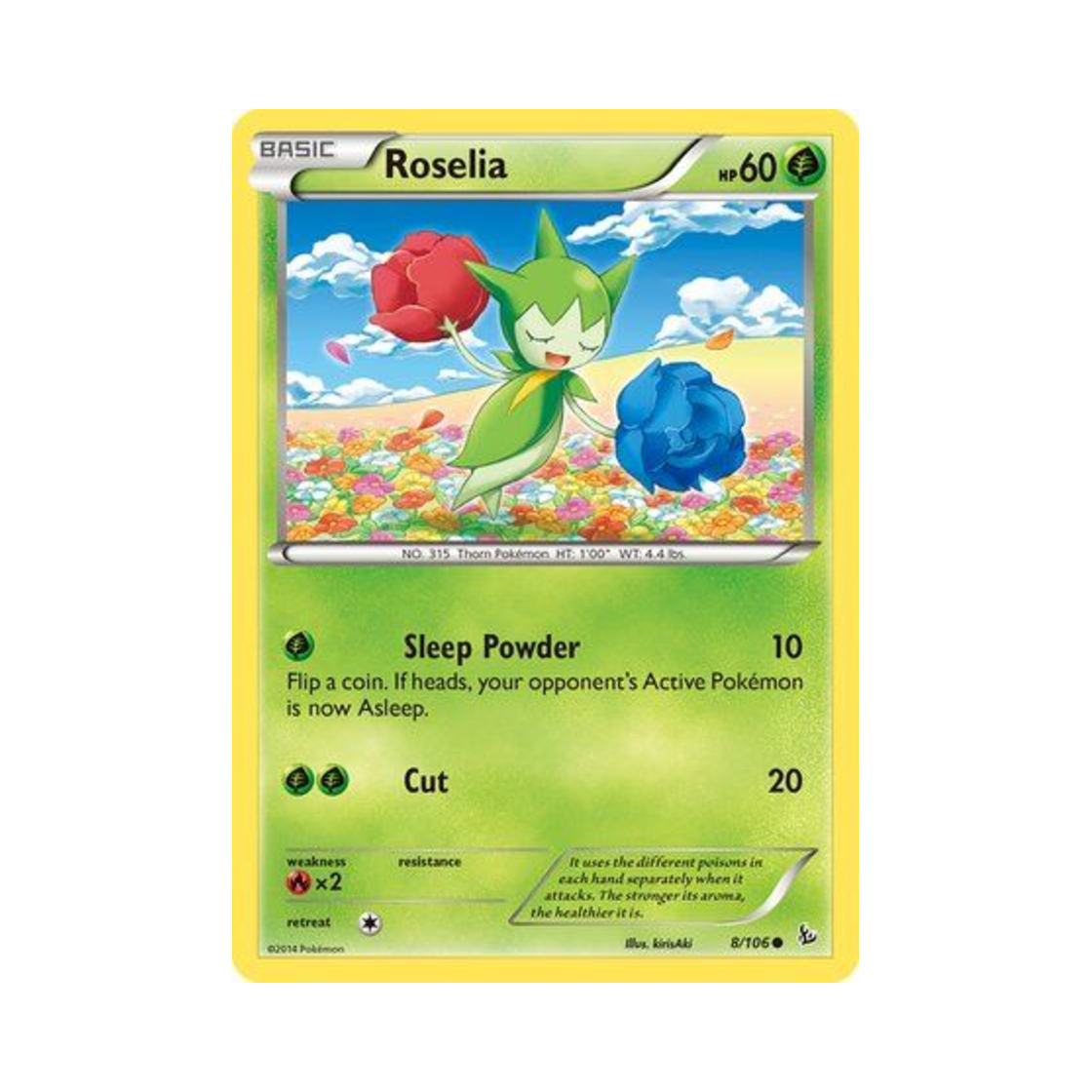포켓몬 TCG 로젤리아 C 플래시파이어 (영문판)(Pokemon TCG Roselia C Flashfire (English Ver.)) - 1