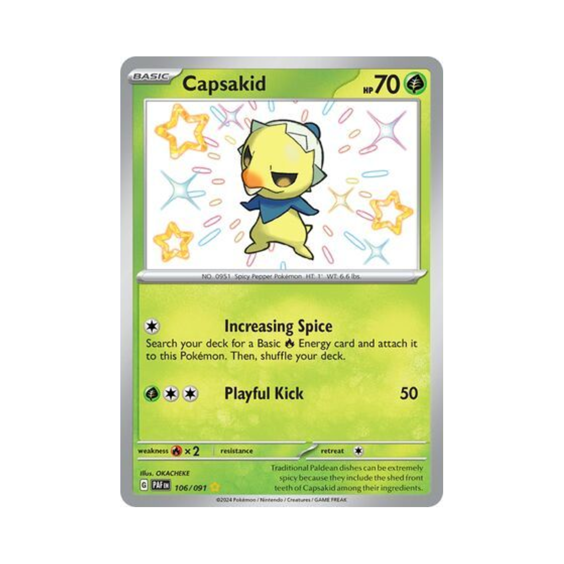 포켓몬 TCG 캡싸이 SR 팔데아 페이트 (영문판)(Pokemon TCG Capsakid SR Paldean Fates (English Ver.)) - 1