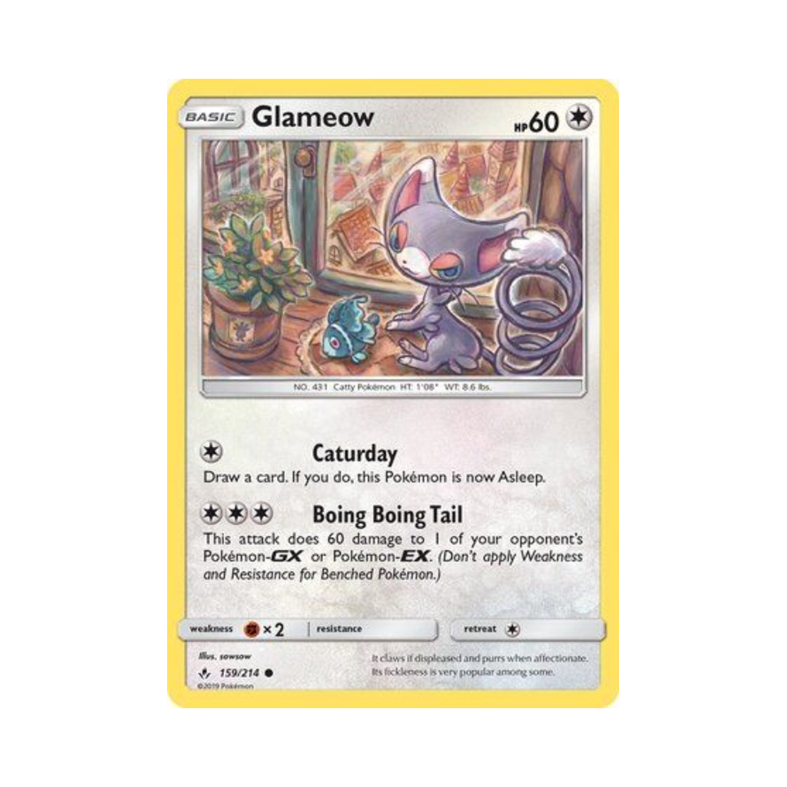 포켓몬 TCG 나옹마 C 언브로큰 본즈 (영문판)(Pokemon TCG Glameow C Unbroken Bonds (English Ver.)) - 1