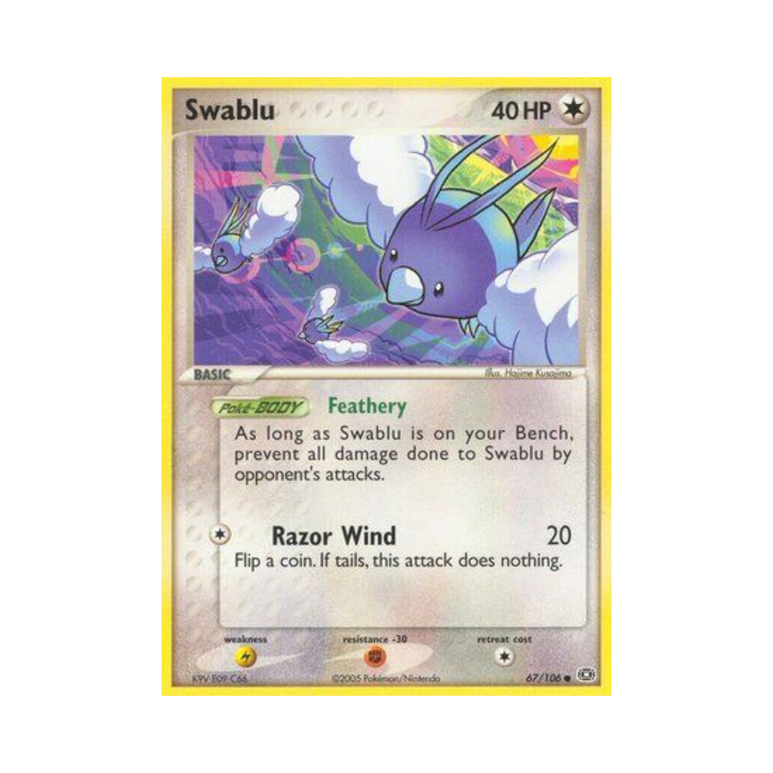 포켓몬 TCG 파비코 C EX 에메랄드 (영문판)(Pokemon TCG Swablu C EX Emerald (English Ver.)) - 1
