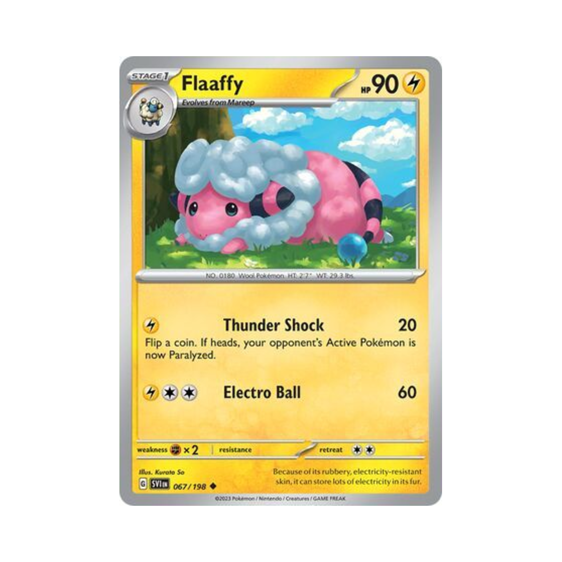 포켓몬 TCG 보송송 U 스칼렛 & 바이올렛 (영문판)(Pokemon TCG Flaaffy U Scarlet & Violet (English Ver.)) - 1