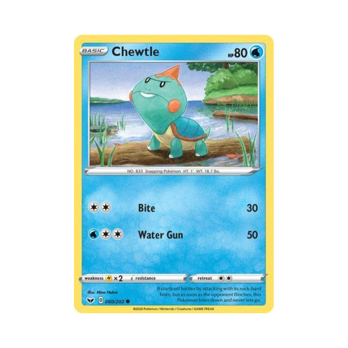 포켓몬 TCG 깨물부기 C 소드 & 실드 (영문판)(Pokemon TCG Chewtle C Sword & Shield (English Ver.))