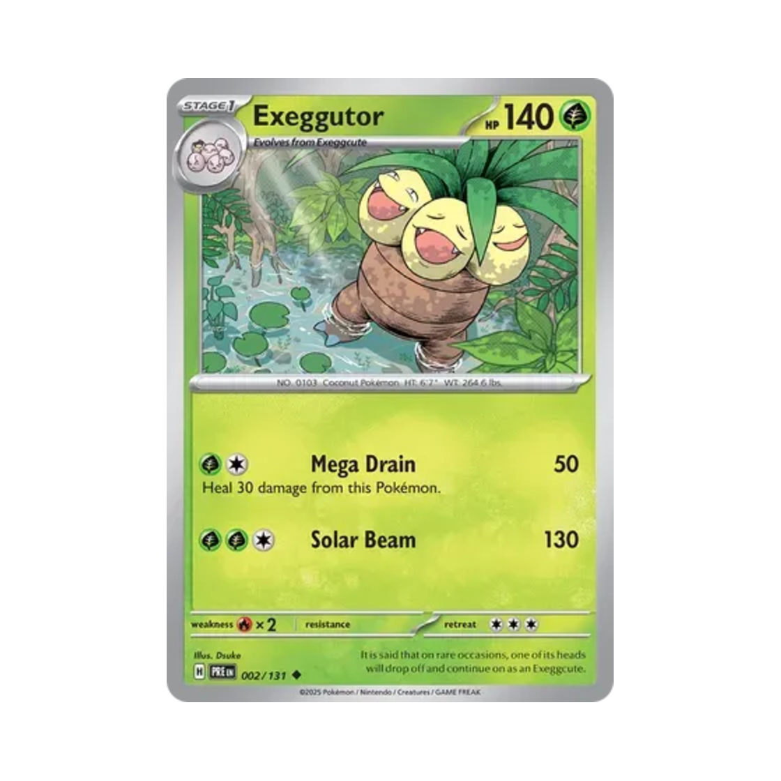 포켓몬 TCG 나시 U 프리즈매틱 에볼루션즈 (영문판)(Pokemon TCG Exeggutor U Prismatic Evolutions (English Ver.)) - 1
