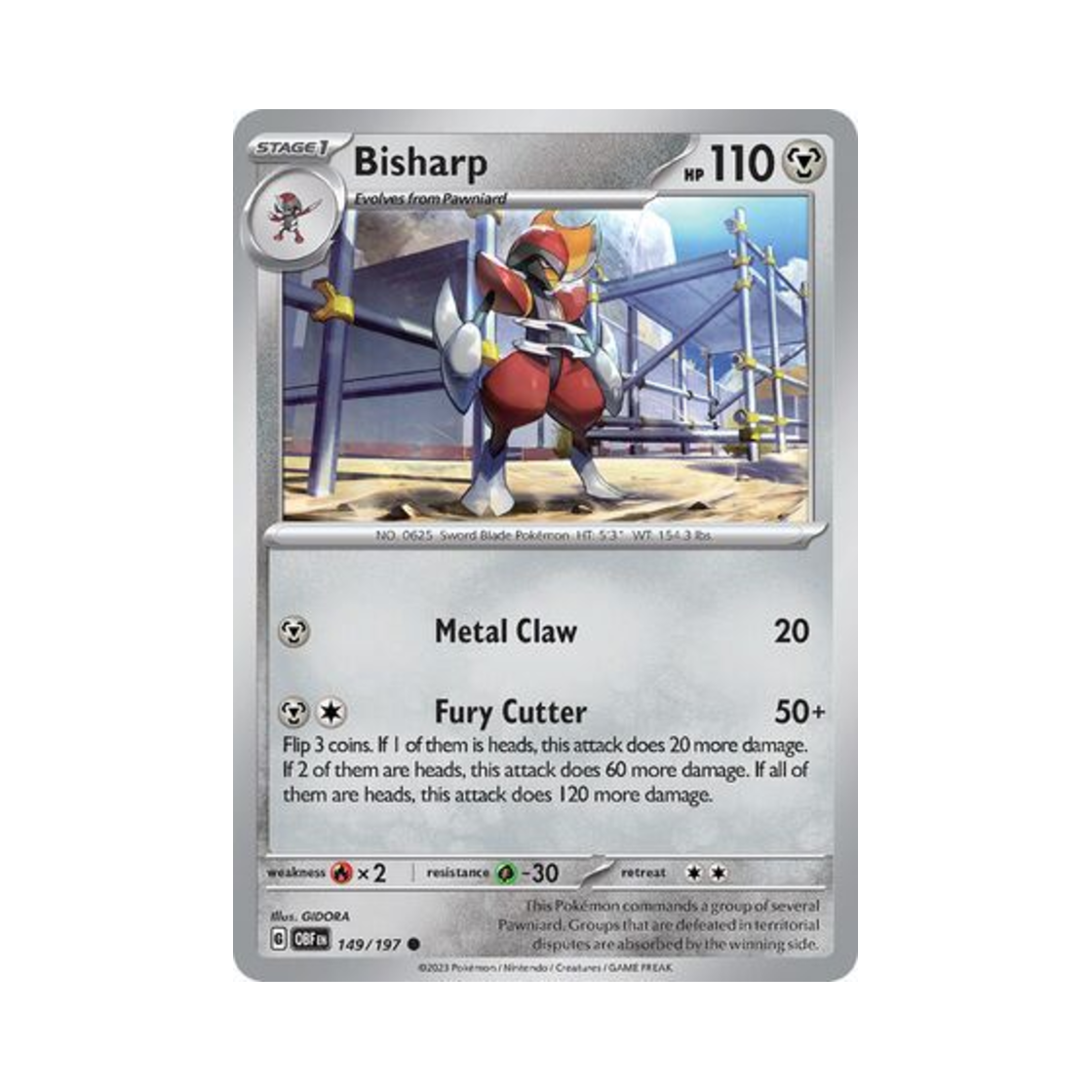포켓몬 TCG 절각참 C 옵시디언 플레임즈 (영문판)(Pokemon TCG Bisharp C Obsidian Flames (English Ver.)) - 1