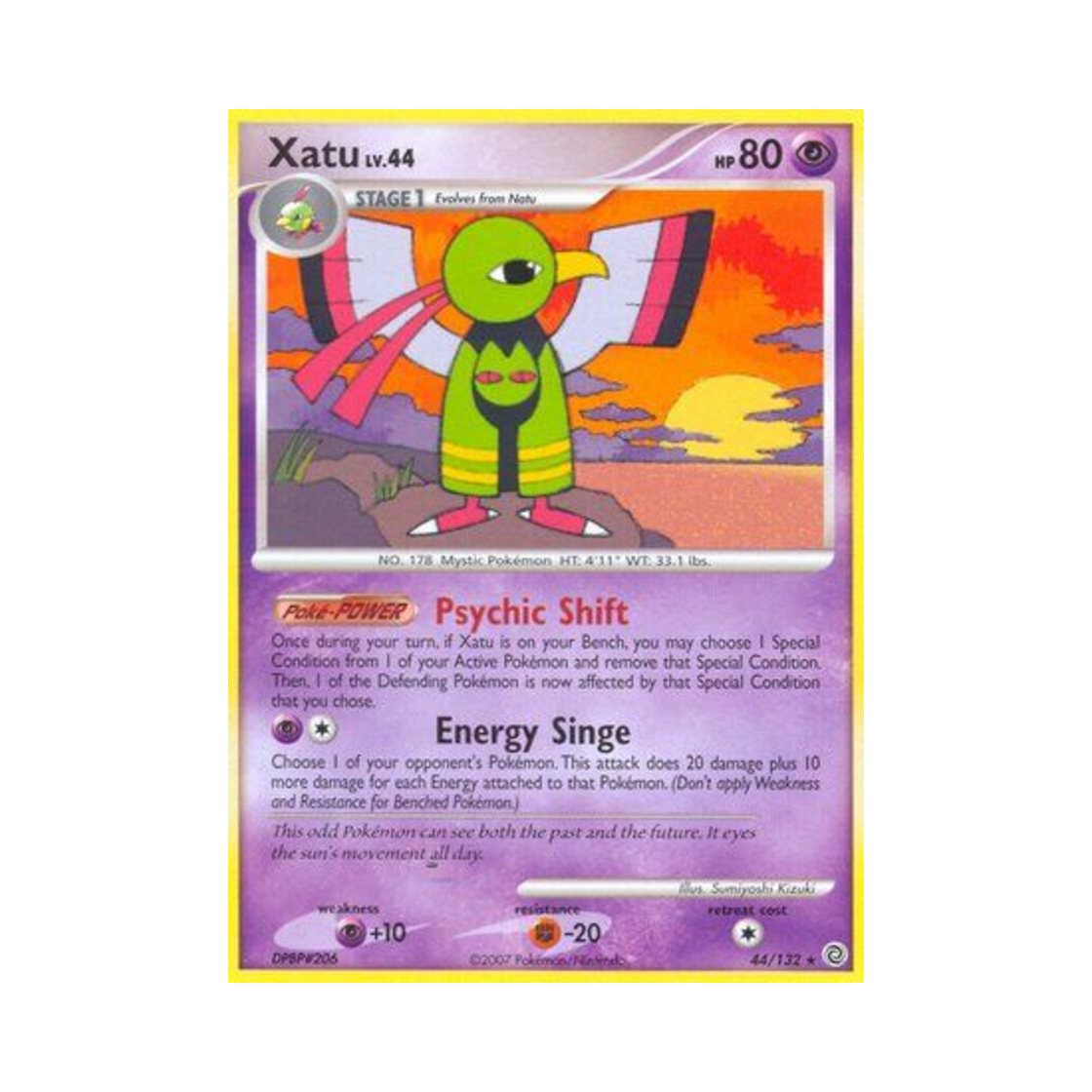 포켓몬 TCG 네이티오 R 시크릿 원더스 (영문판)(Pokemon TCG Xatu R Secret Wonders (English Ver.))