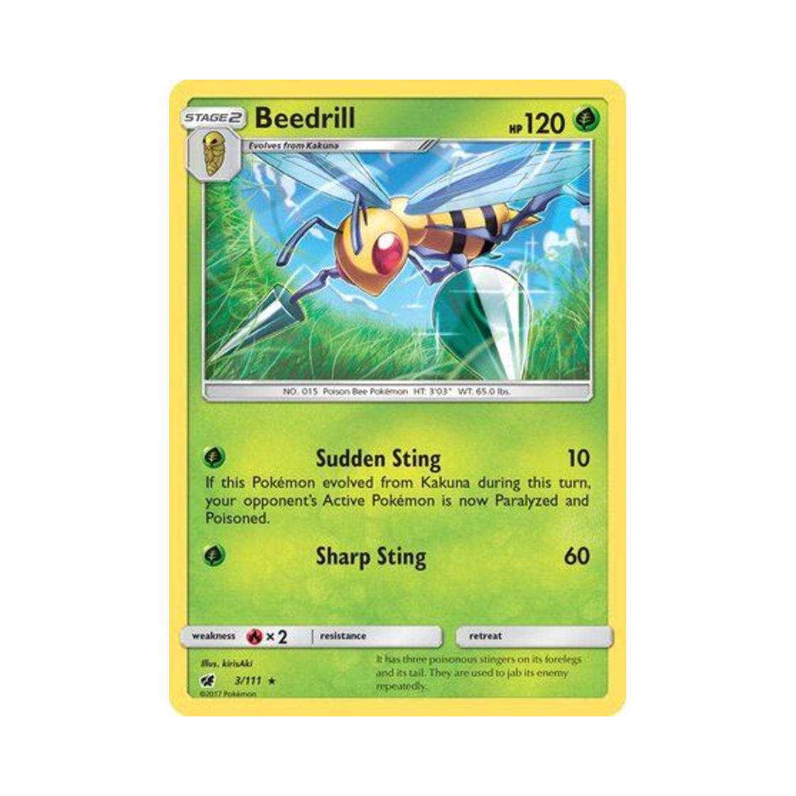포켓몬 TCG 독침붕 R 크림슨 인베이전 (영문판)(Pokemon TCG Beedrill R Crimson Invasion (English Ver.)) - 1