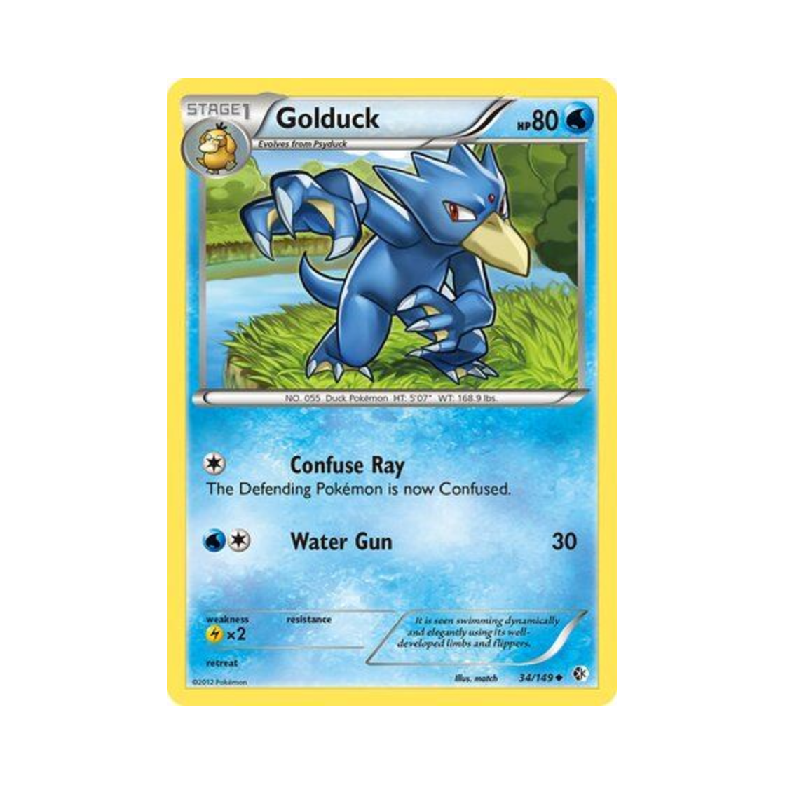 포켓몬 TCG 골덕 U 바운더리스 크로스드 (영문판)(Pokemon TCG Golduck U Boundaries Crossed (English Ver.))