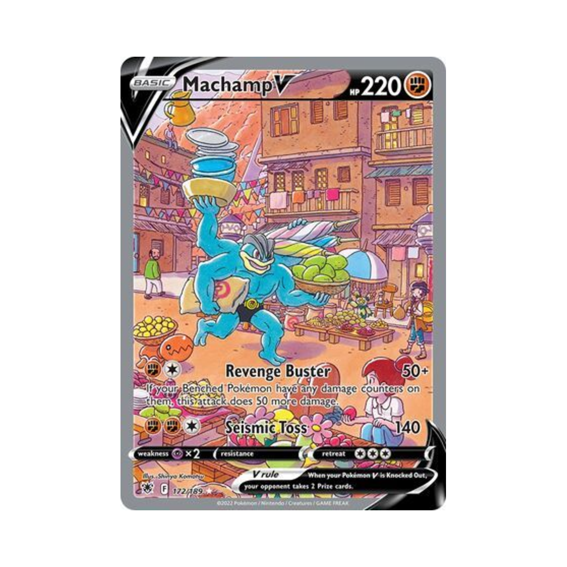 포켓몬 TCG 괴력몬 V RU 아스트랄 레디안스 (영문판)(Pokemon TCG Machamp V RU Astral Radiance (English Ver.))