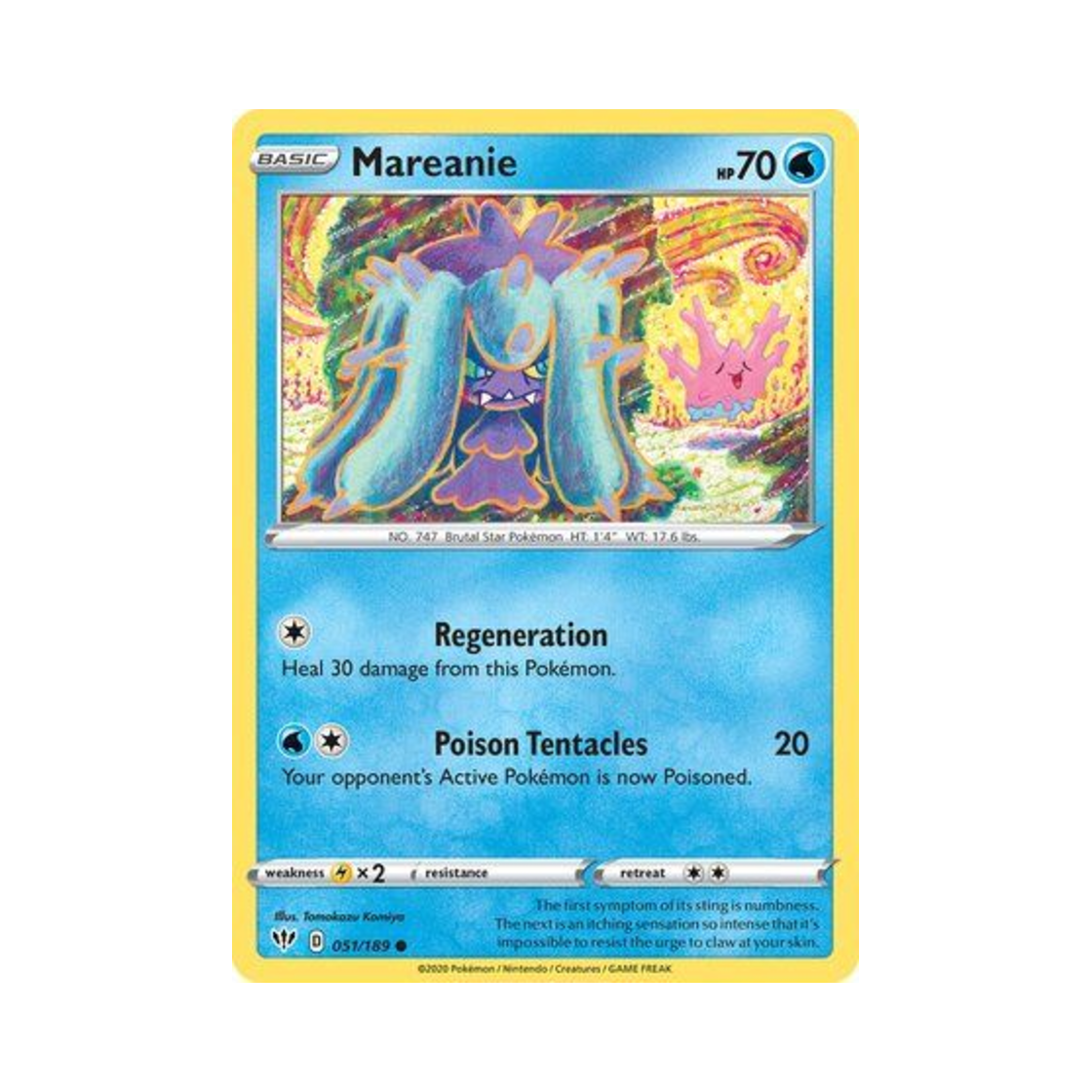 포켓몬 TCG 시마사리 C 다크니스 어블레이즈 (영문판)(Pokemon TCG Mareanie C Darkness Ablaze (English Ver.)) - 1