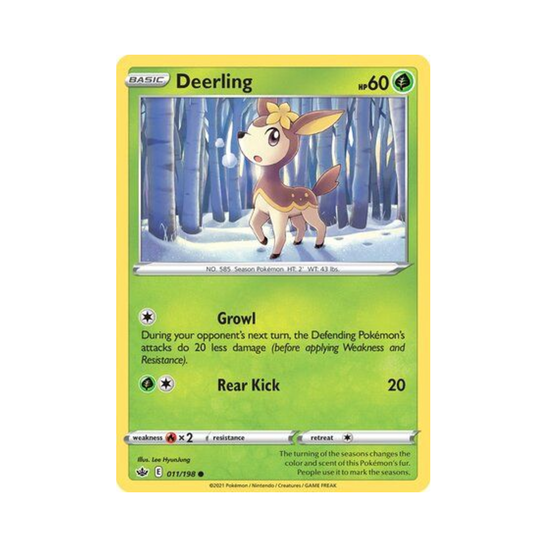 포켓몬 TCG 사철록 C 칠링 레인 (영문판)(Pokemon TCG Deerling C Chilling Reign (English Ver.)) - 1