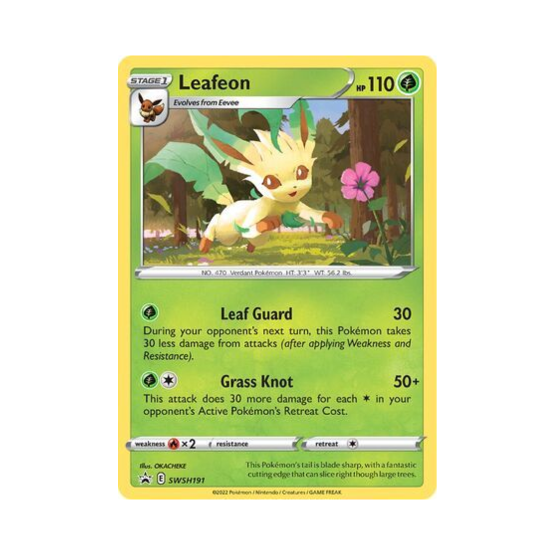 포켓몬 TCG 리피아 P 소드 & 실드 프로모카드 (영문판)(Pokemon TCG Leafeon P Sword & Shield Promos (English Ver.)) - 1