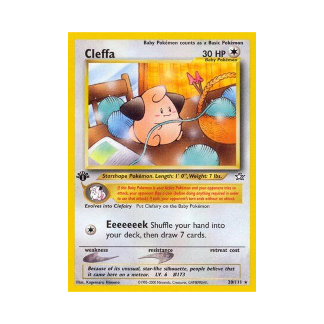 포켓몬 TCG 삐 R 네오 제네시스 (영문판)(Pokemon TCG Cleffa R Neo Genesis (English Ver.))